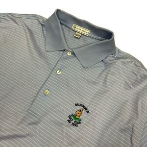 Vintage‎ Peter Millar Bally Bunion Golf Club Polo Shirt Mens Large Golf Striped
